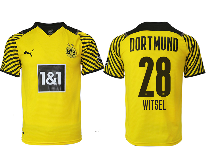Men 2021-2022 Club Borussia Dortmund home yellow aaa version #28 Soccer Jersey